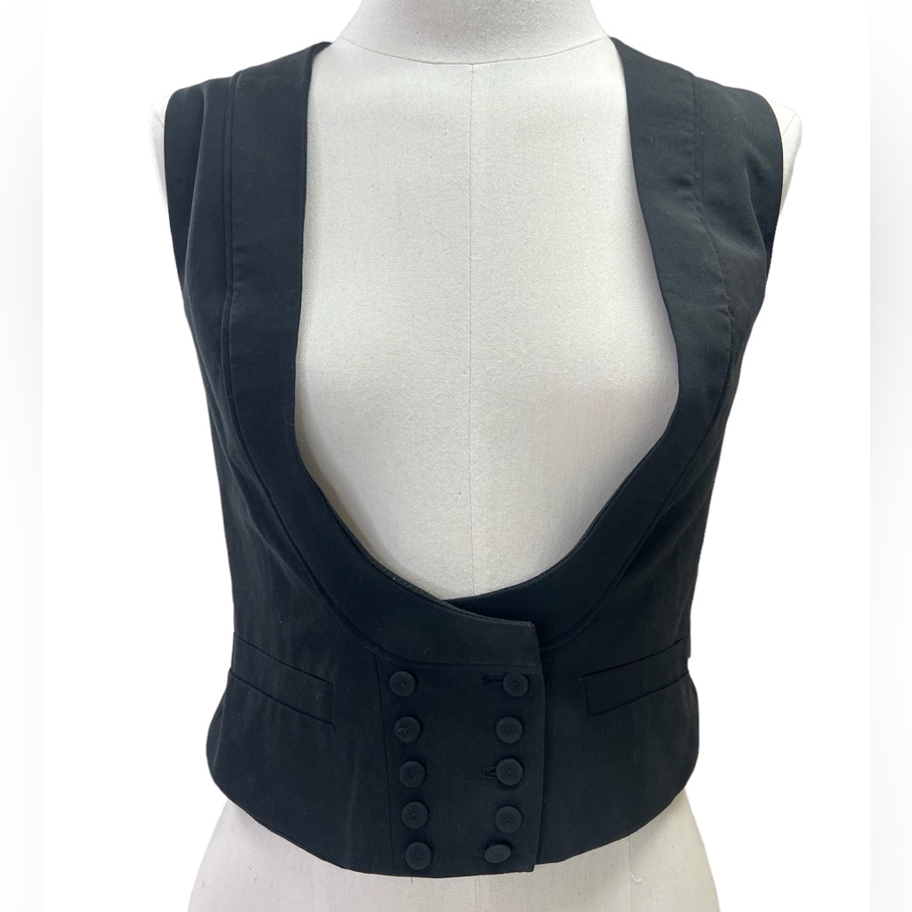 Viktor & Rolf Waistcoat Vest Black New Rare Size 38 Us Xs/S